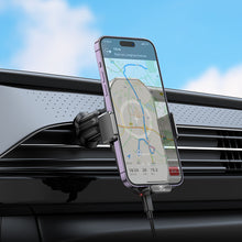 Заредете изображение във визуализатора на галерията – Borofone Car holder BH206 Rusher with induction charging to air vent black
