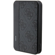 Заредете изображение във визуализатора на галерията – Guess Powerbank 15W GUPB5LP4GEGK 5000mAh black/black 4G Leather Metal Logo
