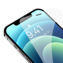 Заредете изображение във визуализатора на галерията – Baseus Full Screen Tempered Glass for iPhone 12 Pro / 12 with Speaker Cover 0.4mm + Mounting Kit
