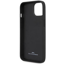 Заредете изображение във визуализатора на галерията – Case BMW BMHCP14S22RQDK iPhone 14 6.1" black/black Leather Quilted
