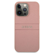 Заредете изображение във визуализатора на галерията – Guess GUHCP13XPSASBPI iPhone 13 Pro Max 6,7" różowy/pink hardcase Saffiano Stripe

