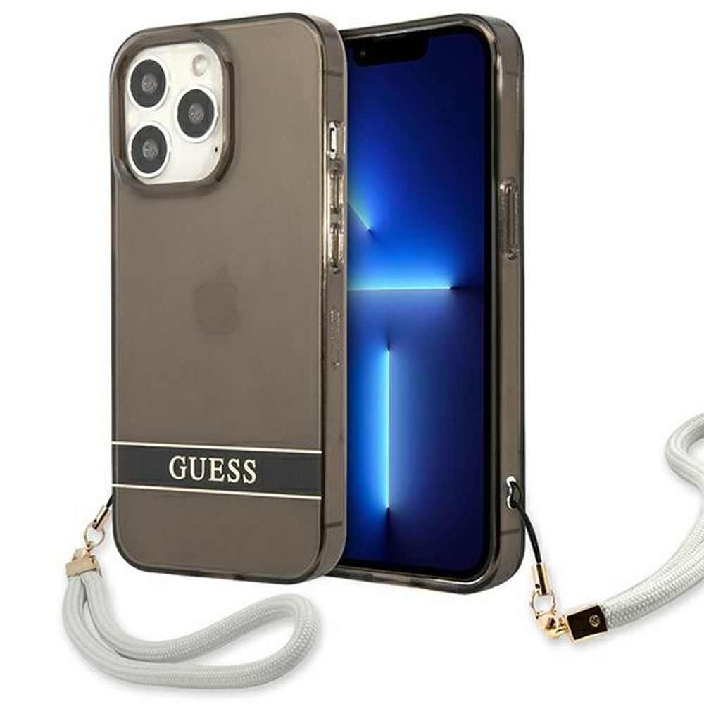 Оригинален гръб Guess за iphone 13 pro max translucent / black) - TopMag