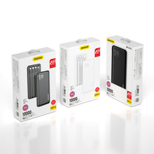 Заредете изображение във визуализатора на галерията – Dudao K6Pro Universal 10000mAh Power Bank with USB Cable, USB Type C, Lightning white (K6Pro-white) - TopMag
