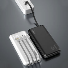 Заредете изображение във визуализатора на галерията – Dudao K6Pro Universal 10000mAh Power Bank with USB Cable, USB Type C, Lightning white (K6Pro-white) - TopMag
