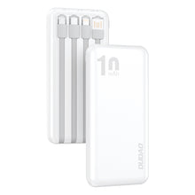 Заредете изображение във визуализатора на галерията – Dudao K6Pro Universal 10000mAh Power Bank with USB Cable, USB Type C, Lightning white (K6Pro-white) - TopMag
