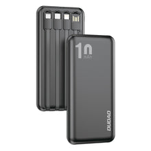Заредете изображение във визуализатора на галерията – Dudao K6Pro Universal 10000mAh Power Bank with USB Cable, USB Type C, Lightning Black (K6Pro-black) - TopMag
