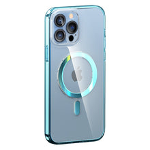 Заредете изображение във визуализатора на галерията – Kingxbar PQY Pure Series Magnetic Case for iPhone 13 Cover Sleeve Blue (MagSafe Compatible) - TopMag
