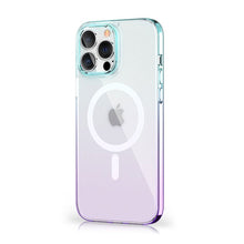 Заредете изображение във визуализатора на галерията – Kingxbar PQY Gradient Series Magnetic Case for iPhone 13 Pro Cover Violet Blue Cover (MagSafe Compatible) - TopMag
