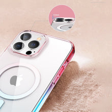 Заредете изображение във визуализатора на галерията – Kingxbar PQY Gradient Series Magnetic Case for iPhone 13 Pro Max Housing Cover Blue / Pink (MagSafe Compatible) - TopMag
