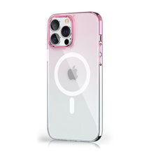 Заредете изображение във визуализатора на галерията – Kingxbar PQY Gradient Series Magnetic Case for iPhone 13 Pro Max Housing Cover Blue / Pink (MagSafe Compatible) - TopMag
