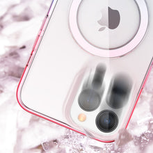 Заредете изображение във визуализатора на галерията – Kingxbar PQY Gradient Series Magnetic Case for iPhone 13 Pro Max Housing Cover Blue / Pink (MagSafe Compatible) - TopMag

