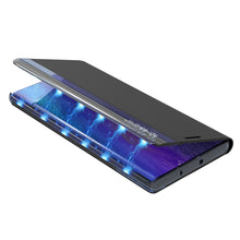 Заредете изображение във визуализатора на галерията – New Sleep Case for Samsung Galaxy S23 Ultra cover with flip stand blue
