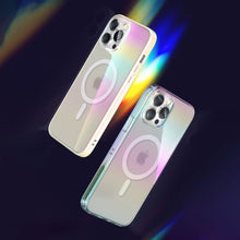 Заредете изображение във визуализатора на галерията – Kingxbar PQY Nebula Series Magnetic Case for iPhone 13 Pro Housing Cover Purple (MagSafe Compatible) - TopMag
