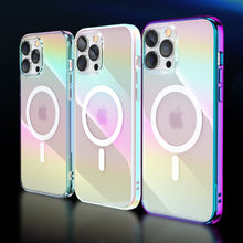 Заредете изображение във визуализатора на галерията – Kingxbar PQY Nebula Series Magnetic Case for iPhone 13 Housing Clear Cover (MagSafe Compatible) - TopMag
