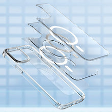 Заредете изображение във визуализатора на галерията – Kingxbar PQY Crystal Series Magnetic Case for iPhone 13 Pro Max Housing Clear Cover (MagSafe Compatible) - TopMag
