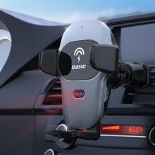 Заредете изображение във визуализатора на галерията – Dudao car holder with built-in Qi wireless charger 15W gray (F20xs) - TopMag
