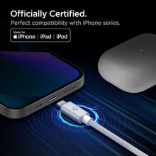 Заредете изображение във визуализатора на галерията – Spigen PB2200 ARCWIRE MFi Lightning CABLE 200CM WHITE

