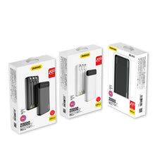 Заредете изображение във визуализатора на галерията – Dudao capacious powerbank with 3 built-in cables 20000mAh USB Type C + micro USB + Lightning black (Dudao K6Pro +) - TopMag
