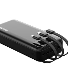 Заредете изображение във визуализатора на галерията – Dudao capacious powerbank with 3 built-in cables 20000mAh USB Type C + micro USB + Lightning black (Dudao K6Pro +) - TopMag
