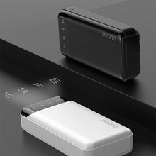 Заредете изображение във визуализатора на галерията – Dudao capacious powerbank with 3 built-in cables 20000mAh USB Type C + micro USB + Lightning white (Dudao K6Pro +) - TopMag
