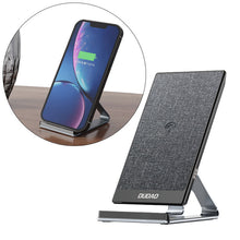 Заредете изображение във визуализатора на галерията – Dudao Fast Wireless Charger With 15W Aluminum Stand Black (A10Pro) - TopMag

