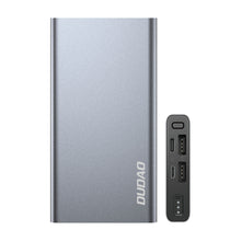 Заредете изображение във визуализатора на галерията – Dudao metal power bank with LED indicator 10000mAh silver (K5Pro) - TopMag
