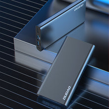 Заредете изображение във визуализатора на галерията – Dudao metal power bank with LED indicator 10000mAh silver (K5Pro) - TopMag
