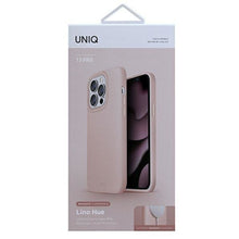 Заредете изображение във визуализатора на галерията – UNIQ etui Lino Hue iPhone 13 Pro / 13 6,1" różowy/blush pink MagSafe - TopMag
