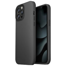 Заредете изображение във визуализатора на галерията – UNIQ etui Lino Hue iPhone 13 Pro / 13 6,1" szary/charcoal grey MagSafe - TopMag
