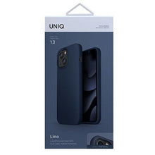 Заредете изображение във визуализатора на галерията – UNIQ etui Lino iPhone 13 6,1" niebieski/marine blue - TopMag
