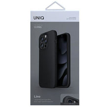 Заредете изображение във визуализатора на галерията – UNIQ etui Lino iPhone 13 Pro / 13 6,1" czarny/ink black - TopMag
