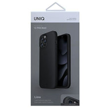 Заредете изображение във визуализатора на галерията – UNIQ etui Lino iPhone 13 Pro Max 6,7" czarny/ink black - TopMag
