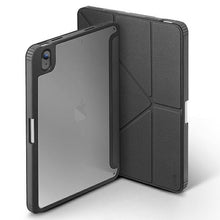 Заредете изображение във визуализатора на галерията – UNIQ etui Moven iPad Mini (2021) Antimicrobial szary/charcoal grey - TopMag
