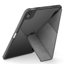 Заредете изображение във визуализатора на галерията – UNIQ etui Moven iPad Mini (2021) Antimicrobial szary/charcoal grey - TopMag
