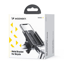 Заредете изображение във визуализатора на галерията – Wozinsky metal bicycle phone holder, scooters black (WBHBK3) - TopMag
