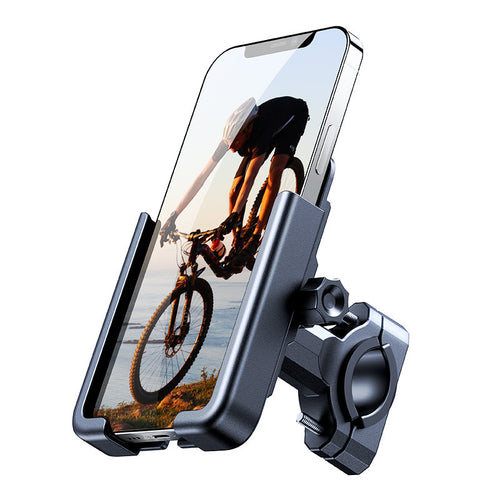 Wozinsky metal bicycle phone holder, scooters black (WBHBK3) - TopMag
