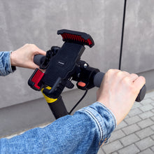 Заредете изображение във визуализатора на галерията – Wozinsky metal armored phone / scooter bike holder black (WBHBK4) - TopMag

