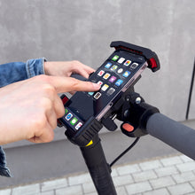 Заредете изображение във визуализатора на галерията – Wozinsky metal armored phone / scooter bike holder black (WBHBK4) - TopMag
