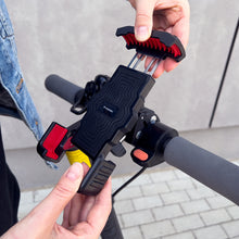 Заредете изображение във визуализатора на галерията – Wozinsky metal armored phone / scooter bike holder black (WBHBK4) - TopMag
