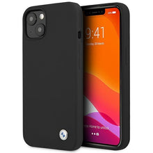 Заредете изображение във визуализатора на галерията – Etui BMW BMHCP13SSILBK iPhone 13 mini 5,4" czarny/black hardcase Silicone Signature - TopMag
