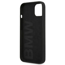 Заредете изображение във визуализатора на галерията – Etui BMW BMHCP13SSILBK iPhone 13 mini 5,4" czarny/black hardcase Silicone Signature - TopMag
