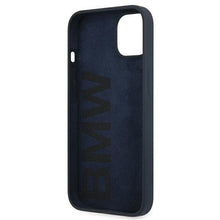 Заредете изображение във визуализатора на галерията – Etui BMW BMHCP13SSILNA iPhone 13 mini 5,4" granatowy/navy hardcase Silicone Signature - TopMag
