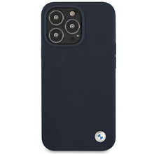 Заредете изображение във визуализатора на галерията – Etui BMW BMHCP13XSILNA iPhone 13 Pro Max 6,7" granatowy/navy hardcase Silicone Signature - TopMag
