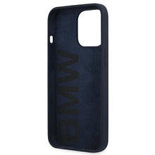Заредете изображение във визуализатора на галерията – Etui BMW BMHCP13XSILNA iPhone 13 Pro Max 6,7" granatowy/navy hardcase Silicone Signature - TopMag
