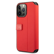 Заредете изображение във визуализатора на галерията – Ferrari FESAXFLBKP13LRE iPhone 13 Pro / 13 6,1" czerwony/red book On Track Carbon Stripe - TopMag
