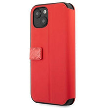 Заредете изображение във визуализатора на галерията – Ferrari FESAXFLBKP13SRE iPhone 13 mini 5,4" czerwony/red book On Track Carbon Stripe - TopMag
