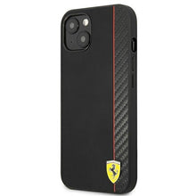 Заредете изображение във визуализатора на галерията – Ferrari FESAXHCP13SBK iPhone 13 mini 5,4" czarny/black hardcase On Track Carbon Stripe - TopMag
