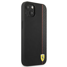 Заредете изображение във визуализатора на галерията – Ferrari FESAXHCP13SBK iPhone 13 mini 5,4" czarny/black hardcase On Track Carbon Stripe - TopMag
