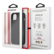 Заредете изображение във визуализатора на галерията – Ferrari FESAXHCP13SBK iPhone 13 mini 5,4" czarny/black hardcase On Track Carbon Stripe - TopMag
