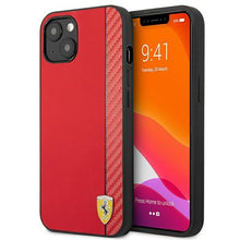Заредете изображение във визуализатора на галерията – Ferrari FESAXHCP13SRE iPhone 13 mini 5,4" czerwony/red hardcase On Track Carbon Stripe - TopMag
